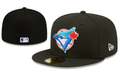 Toronto Blue Jays Black Fitted Hat with Retro Baseball Logo — view 1