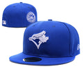 Toronto Blue Jays Royal Blue Fitted Hat with White Logo — view 1