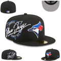 Toronto Blue Jays Black Fitted Hat with Script Logo and Team Patch — view 1