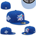 Toronto Blue Jays Royal Blue Fitted Hat with 1992 World Series Patch — view 1