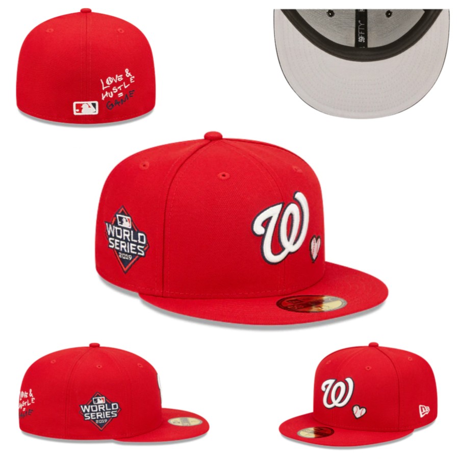 Washington Nationals Hat, World Series Cap, Red Fitted Hat, MLB Team Hat, Nationals Baseball Hat — view 1