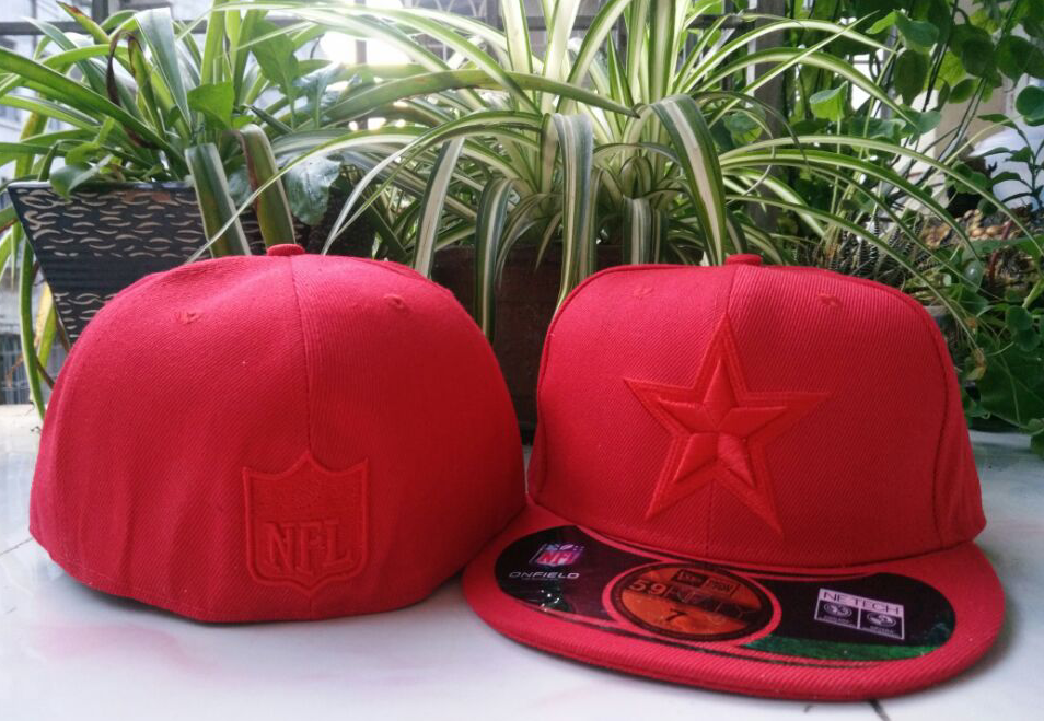 Red NFL Star Snapback Hat with Bold Embroidered Logo — view 1