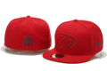 Red Kansas City Chiefs Snapback Hat with Embroidered KC Logo — view 1
