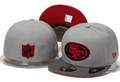 San Francisco 49ers Gray and Red Snapback Hat with Embroidered Logo — view 1