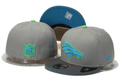 Denver Broncos Gray and Neon Blue Embroidered Logo Snapback Hat — view 1