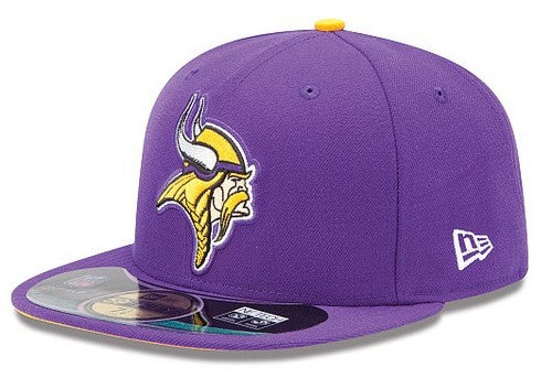 Minnesota Vikings NFL Fitted Hat with Team Logo – Purple and Yellow — view 1
