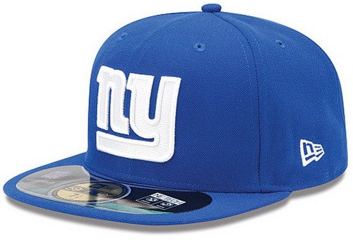 New York Giants NFL Fitted Hat with Embroidered Logo – Blue — view 1