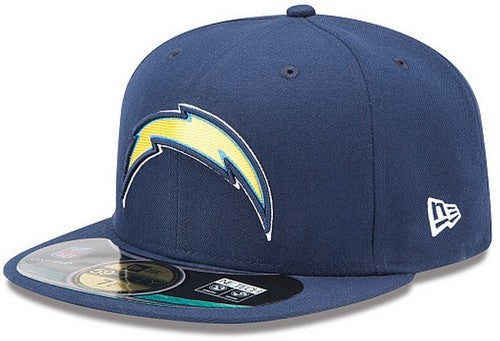 Los Angeles Chargers NFL Fitted Hat with Lightning Bolt Logo – Classic Navy — view 1