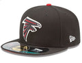 Atlanta Falcons NFL Fitted Hat with Team Logo – Black — view 1