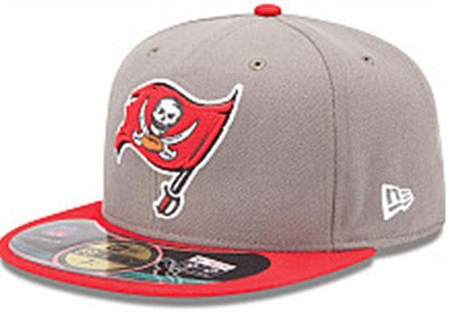 Tampa Bay Buccaneers Snapback Hat with Embroidered Team Logo – Gray and Red — view 1