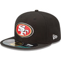 San Francisco 49ers Snapback Hat with Embroidered Team Logo – Black and Red — view 1
