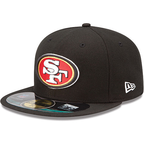 San Francisco 49ers Snapback Hat with Embroidered Team Logo – Black and Red — view 1