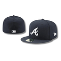 Atlanta Braves Authentic On-Field Fitted Hat with White Logo – Navy Blue — view 1