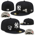 New York Yankees Commemorative Fitted Hat with Side Patches – Black — view 1