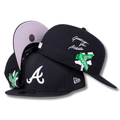 Atlanta Braves Fitted Hat with Peachtree Street Patch and “Greetings from Atlanta” Design – Black — view 1