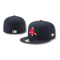 Boston Red Sox Fitted Hat with Classic Red Socks Logo – Navy Blue — view 1