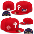 Philadelphia Phillies 1883 Commemorative Fitted Hat – Red — view 1