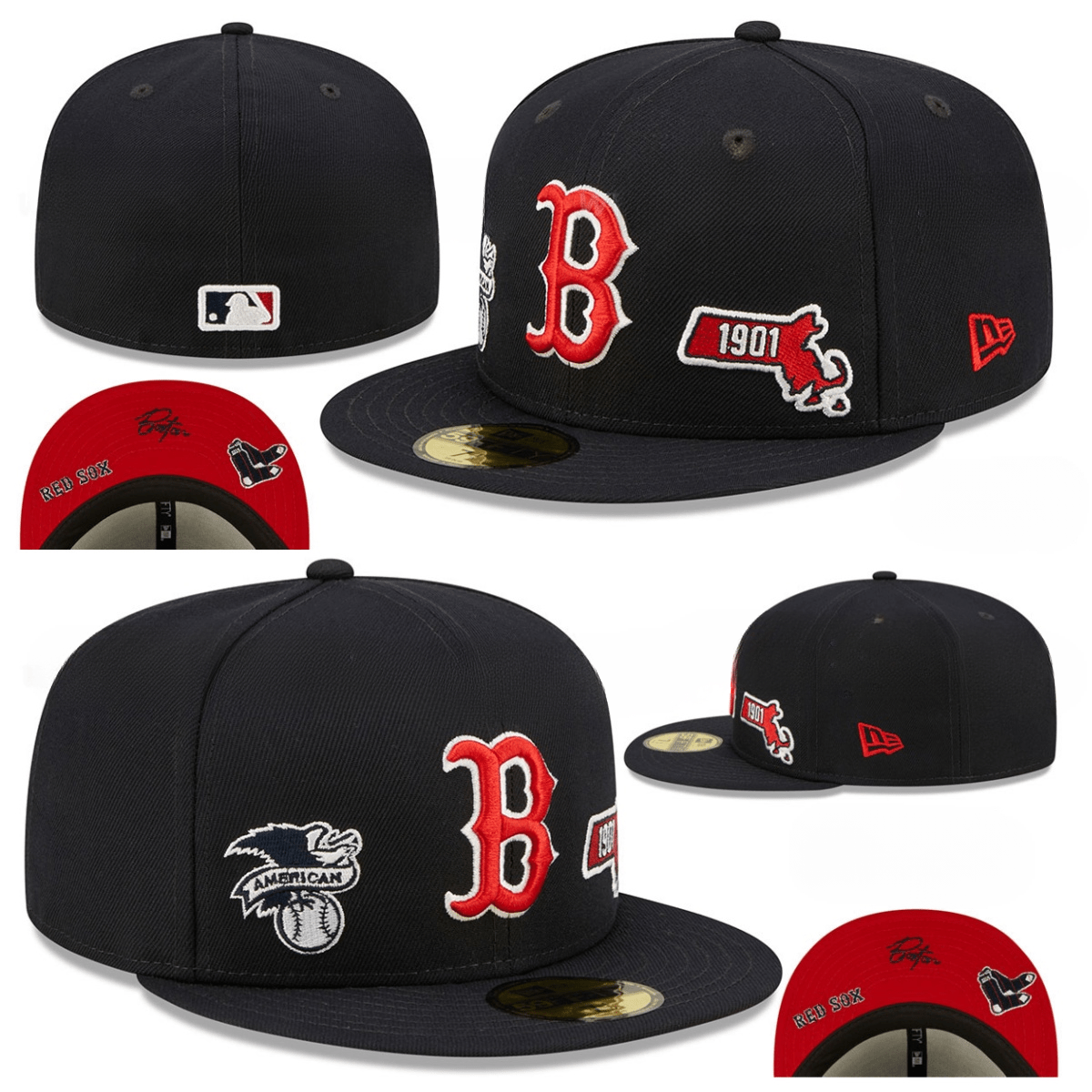 Boston Red Sox 1901 Heritage Fitted Hat – Navy — view 1