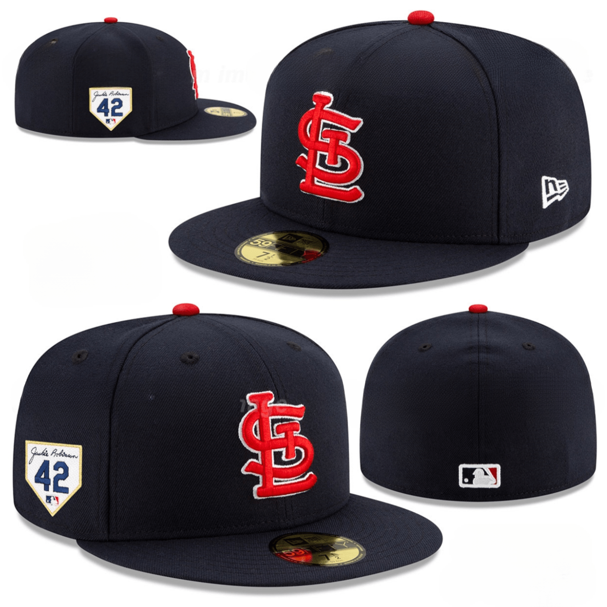 St. Louis Cardinals Jackie Robinson Day Fitted Hat – Navy — view 1