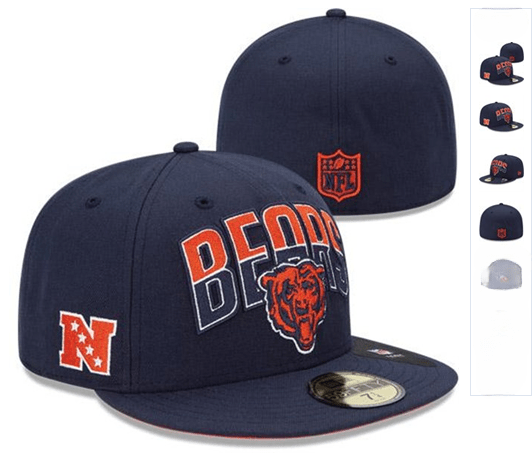 Chicago Bears NFL Fitted Hat – Navy Blue — view 1