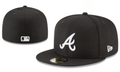 Atlanta Braves Black Fitted Hat – Classic Embroidered Logo Design — view 1