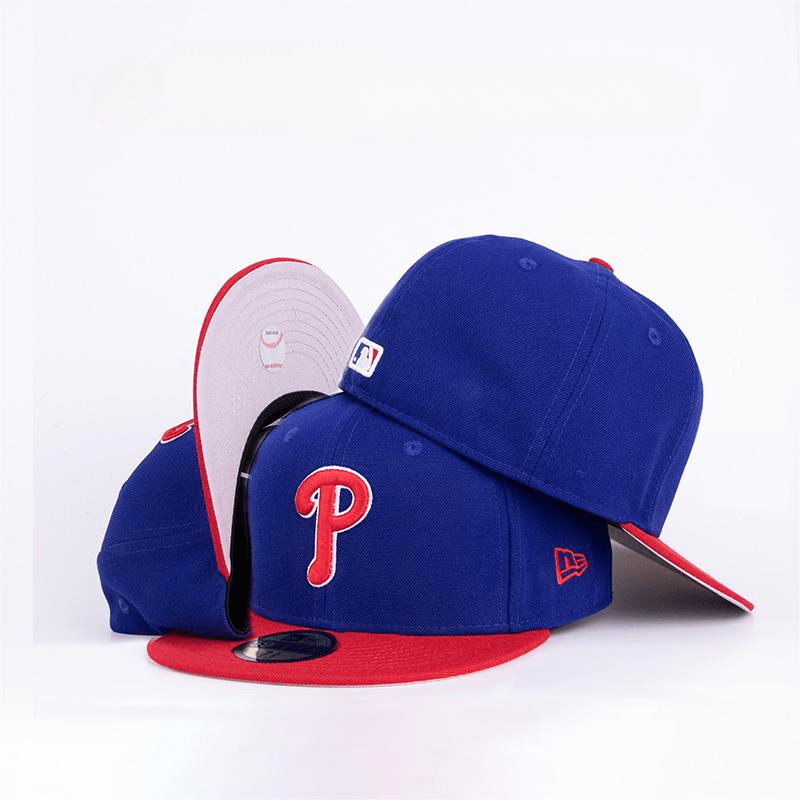 Philadelphia Phillies Royal Blue and Red Fitted Hat – Classic MLB Edition — view 1