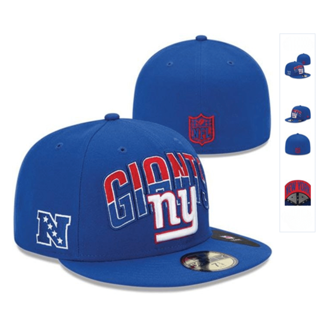 New York Giants Blue Fitted Hat with Team Logo and NFL Branding — view 1