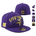 Minnesota Vikings Purple Fitted Hat with Team Logo and NFL Branding — view 1
