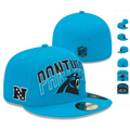 Carolina Panthers Blue Fitted Hat with Team Logo and NFL Design — view 1
