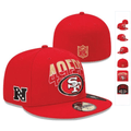 San Francisco 49ers Red Fitted Hat with Team Logo and NFC Patch — view 1