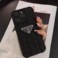 Prada Black Ribne Weave iPhone Case — view 1