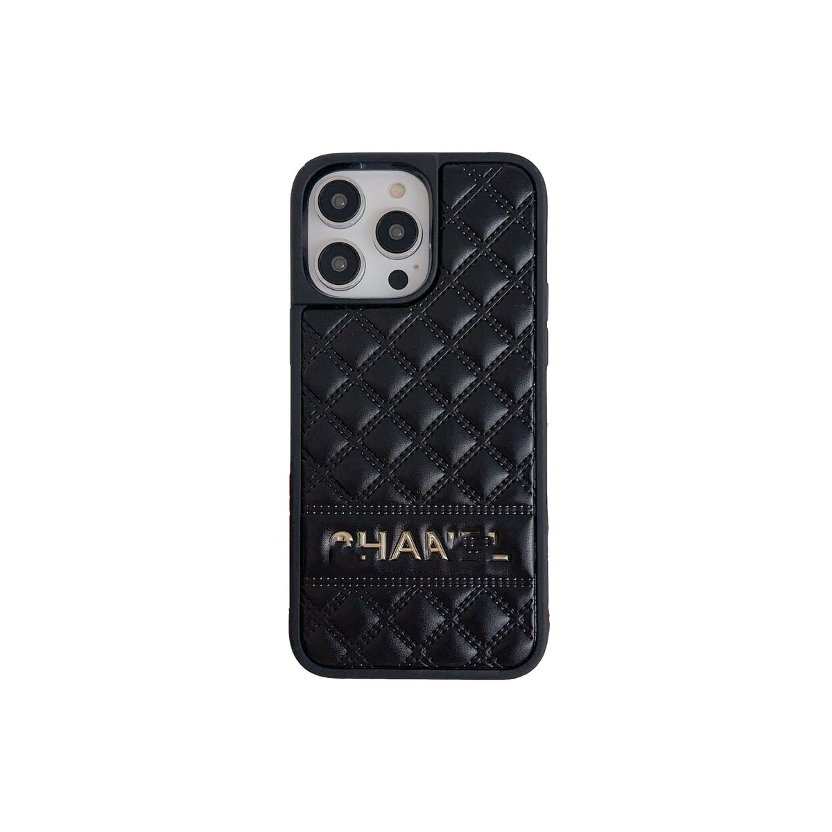 Vintage Leather CC iPhone Case Black — view 1