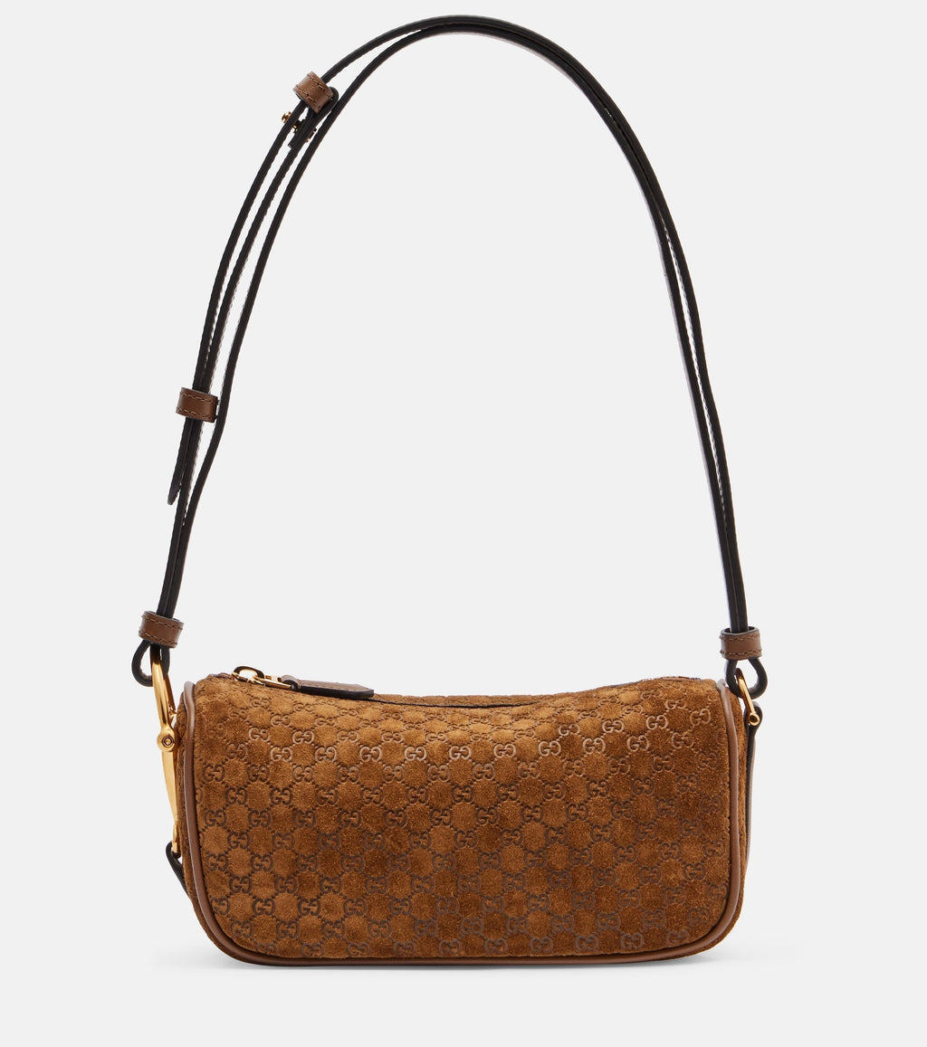 Gucci Half Horsebit Suede Shoulder Bag — view 1