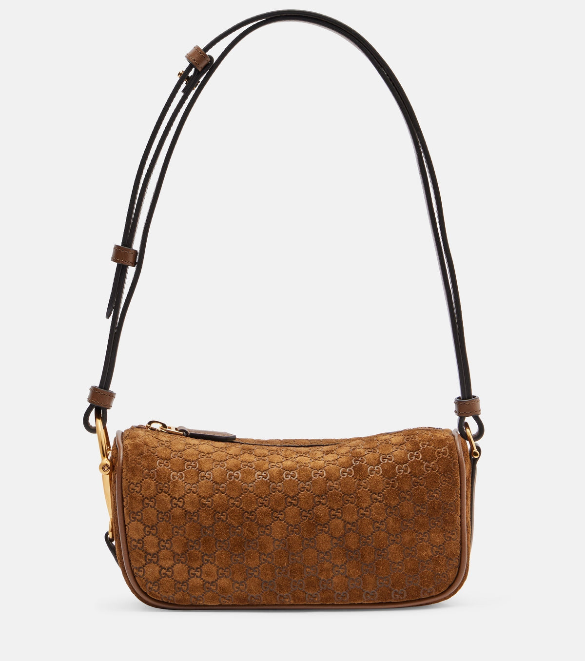 Gucci Half Horsebit Suede Shoulder Bag — view 1