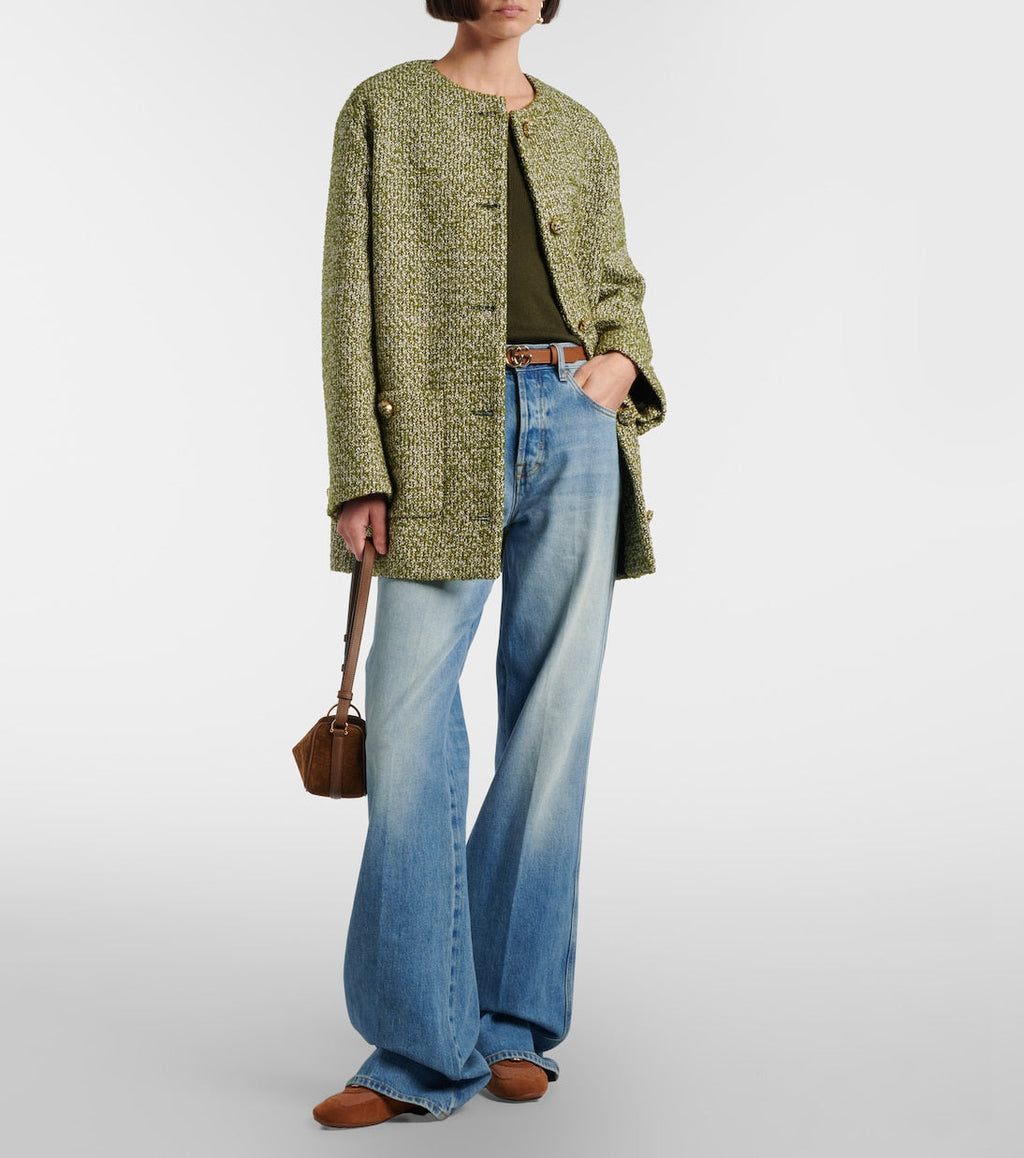 Gucci Half Horsebit Suede Shoulder Bag — view 6