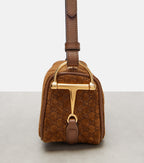 Gucci Half Horsebit Suede Shoulder Bag — view 5