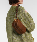 Gucci Half Horsebit Suede Shoulder Bag — view 3