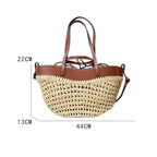The Bree Hollow Weave Bag - Beige — view 13