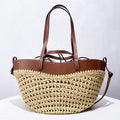 The Bree Hollow Weave Bag - Beige — view 1