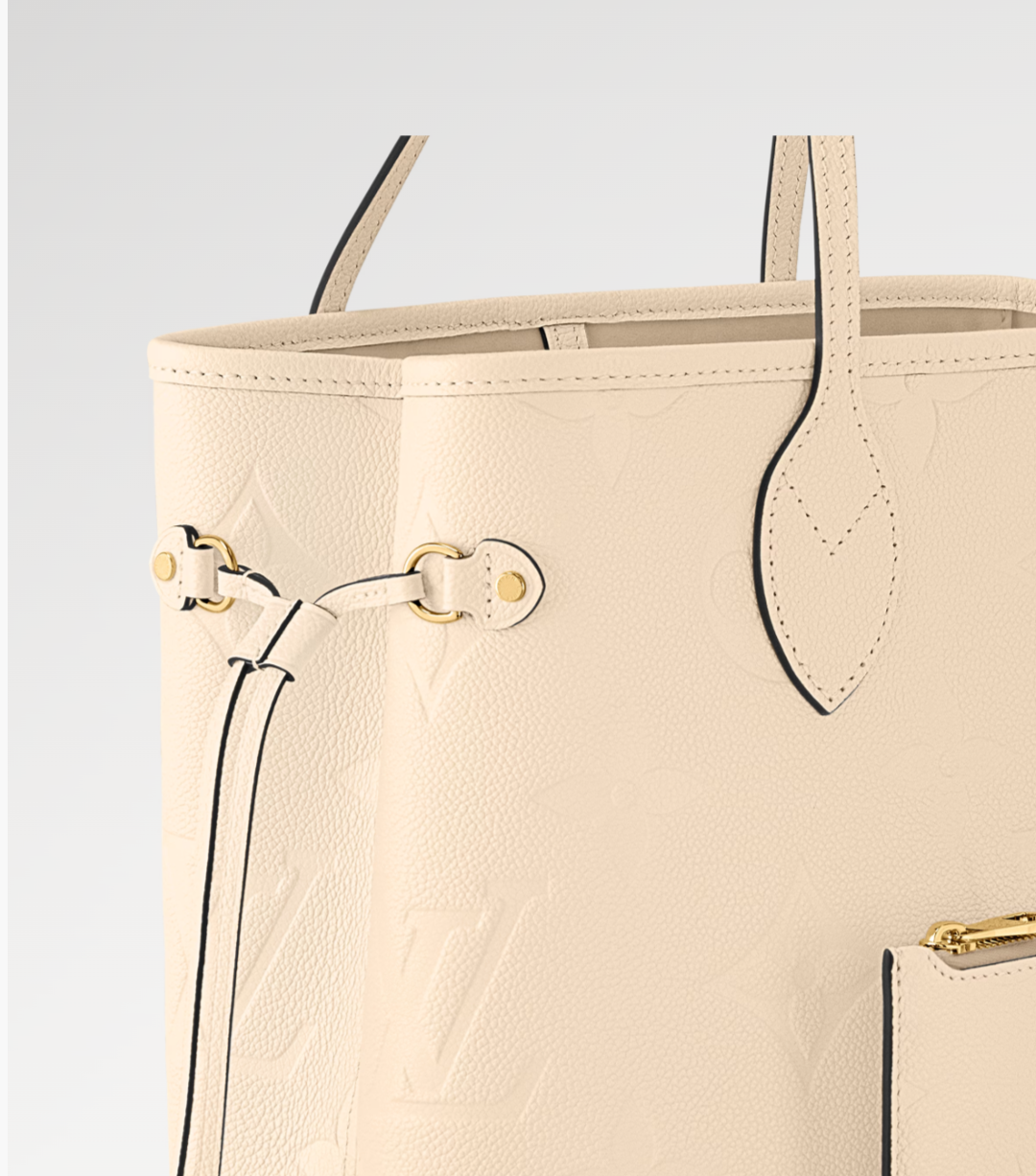 Louis Vuitton Neverfull MM Crème Beige Tote Bag — view 6