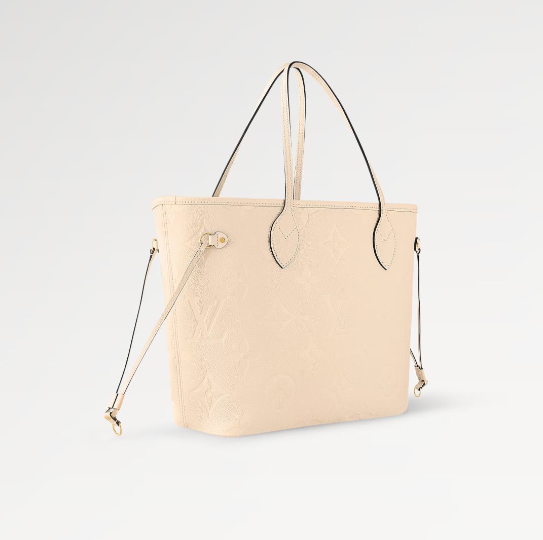 Louis Vuitton Neverfull MM Crème Beige Tote Bag — view 1