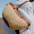 The Bree Hollow Weave Bag - Beige — view 4