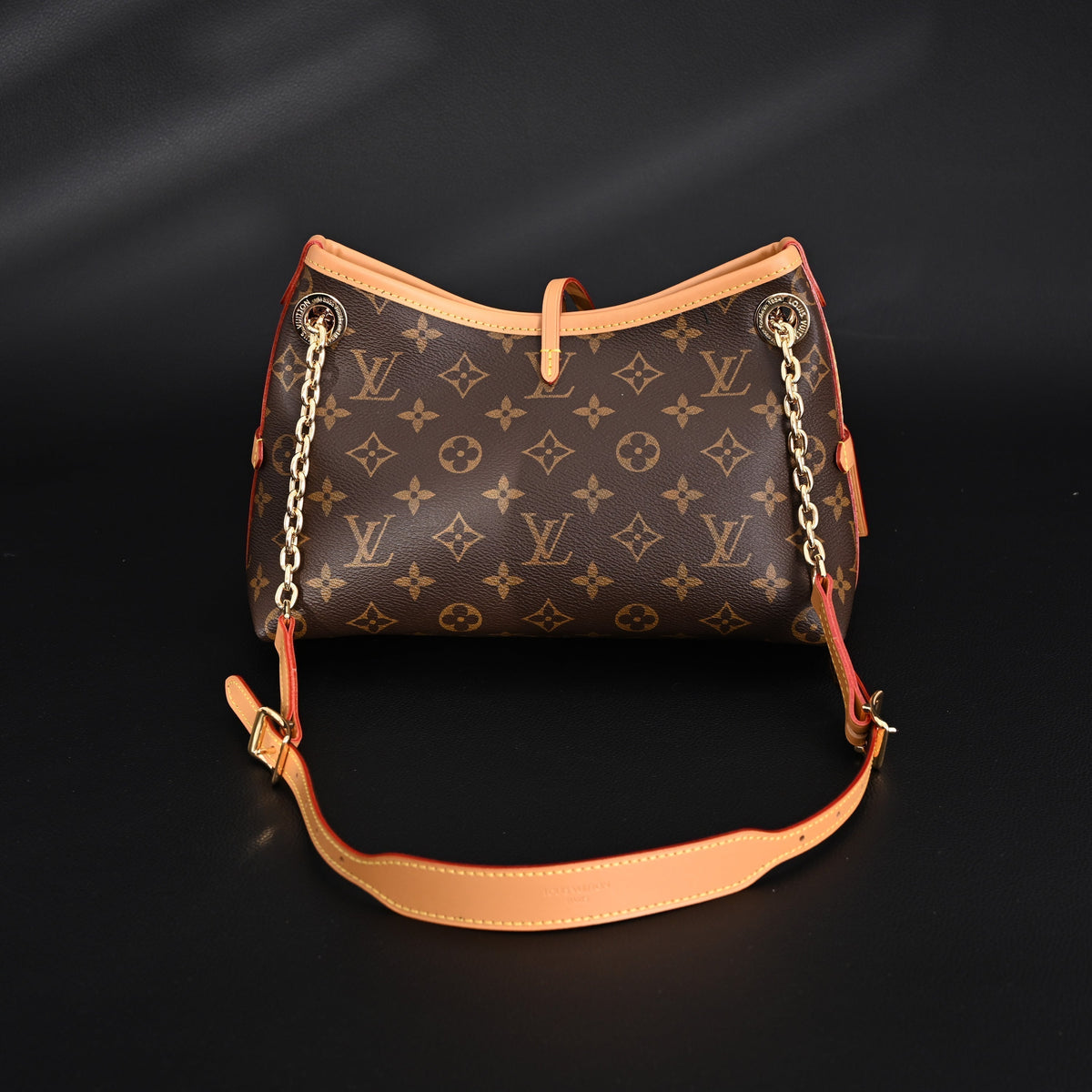 Louis Vuitton Carryall BB Monogram Canvas Shoulder Bag – Classic Brown (M13014) — view 7
