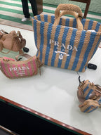 Prada Raffia Bag - Blue — view 2
