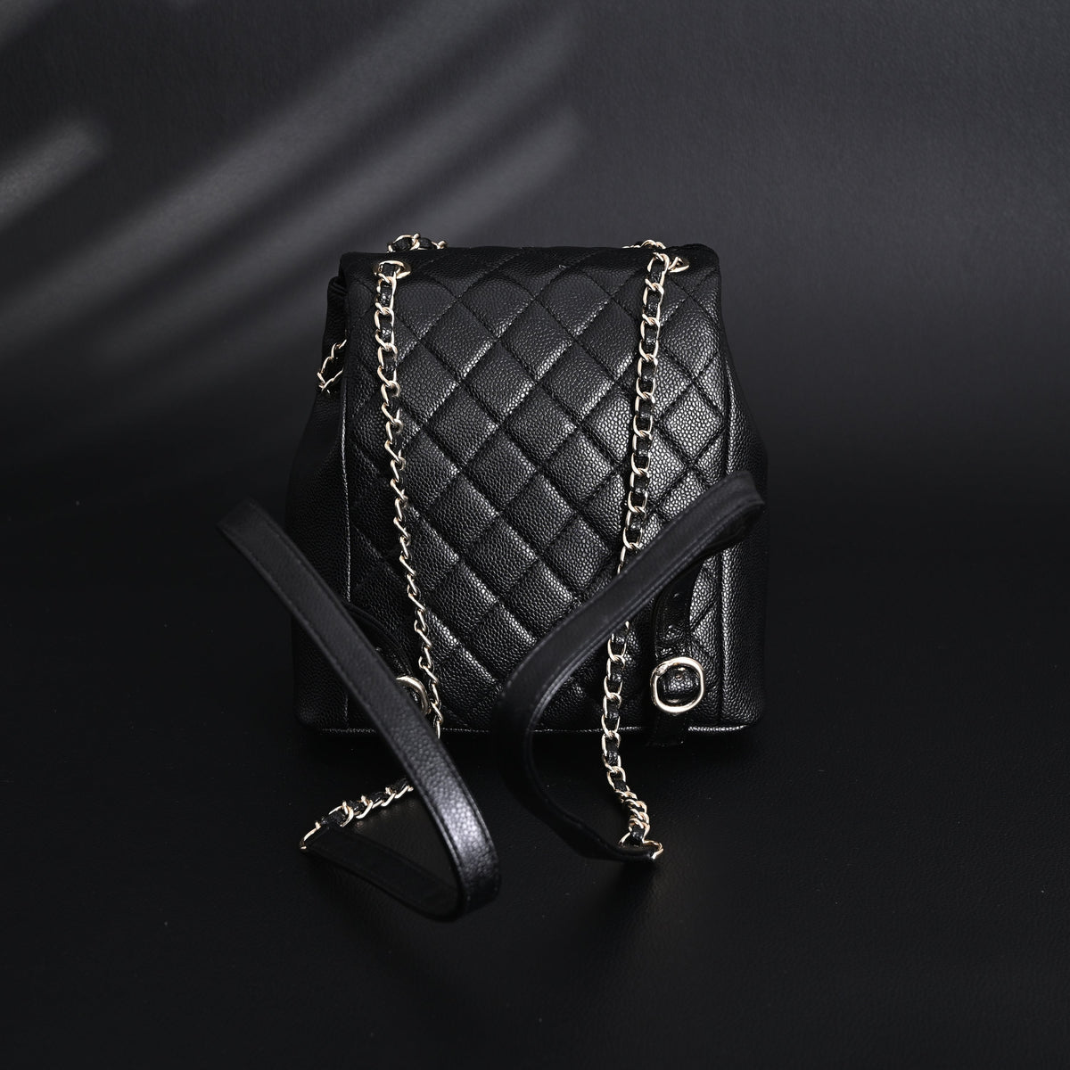 Chanel Duma Backpack – Black Quilted Lambskin with Gold-Tone Hardware (24A Collection) — view 2