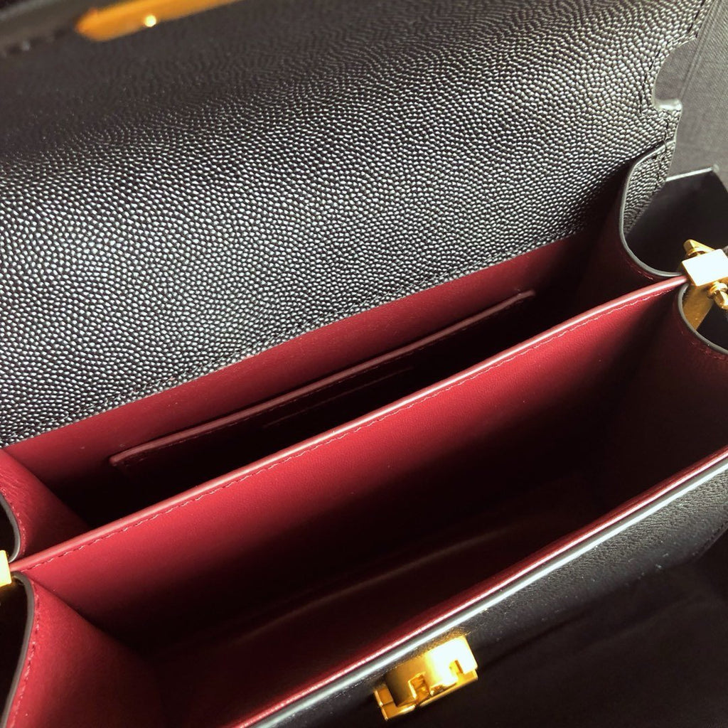 YSL Cassandra Mini Top Handle Bag Black — view 8