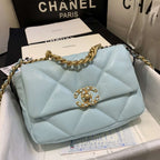 Chanel 19 Small Flap Bag Tiffany Blue — view 3