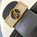 LV Dauphine MM Black Smooth Handbag — view 9