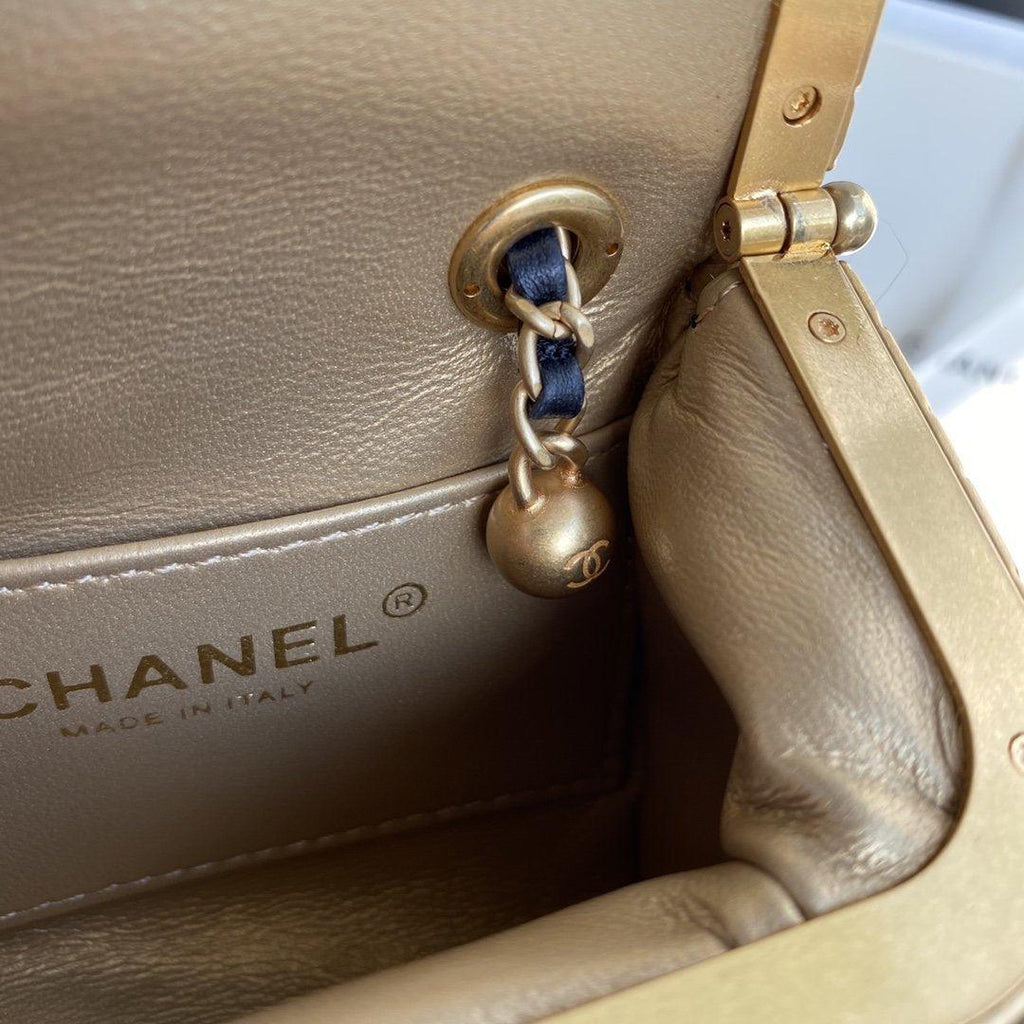 Chanel Small Kiss-Lock Bag - Black — view 9