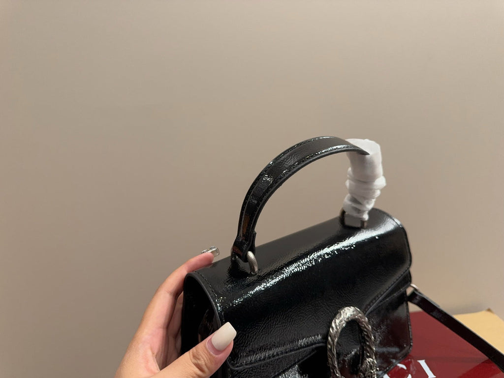 Gucci Glossy Black Handbag Crossbody — view 3